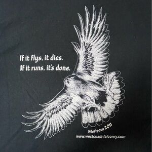 West Coast Falconry Hanes Black T-Shirt XL